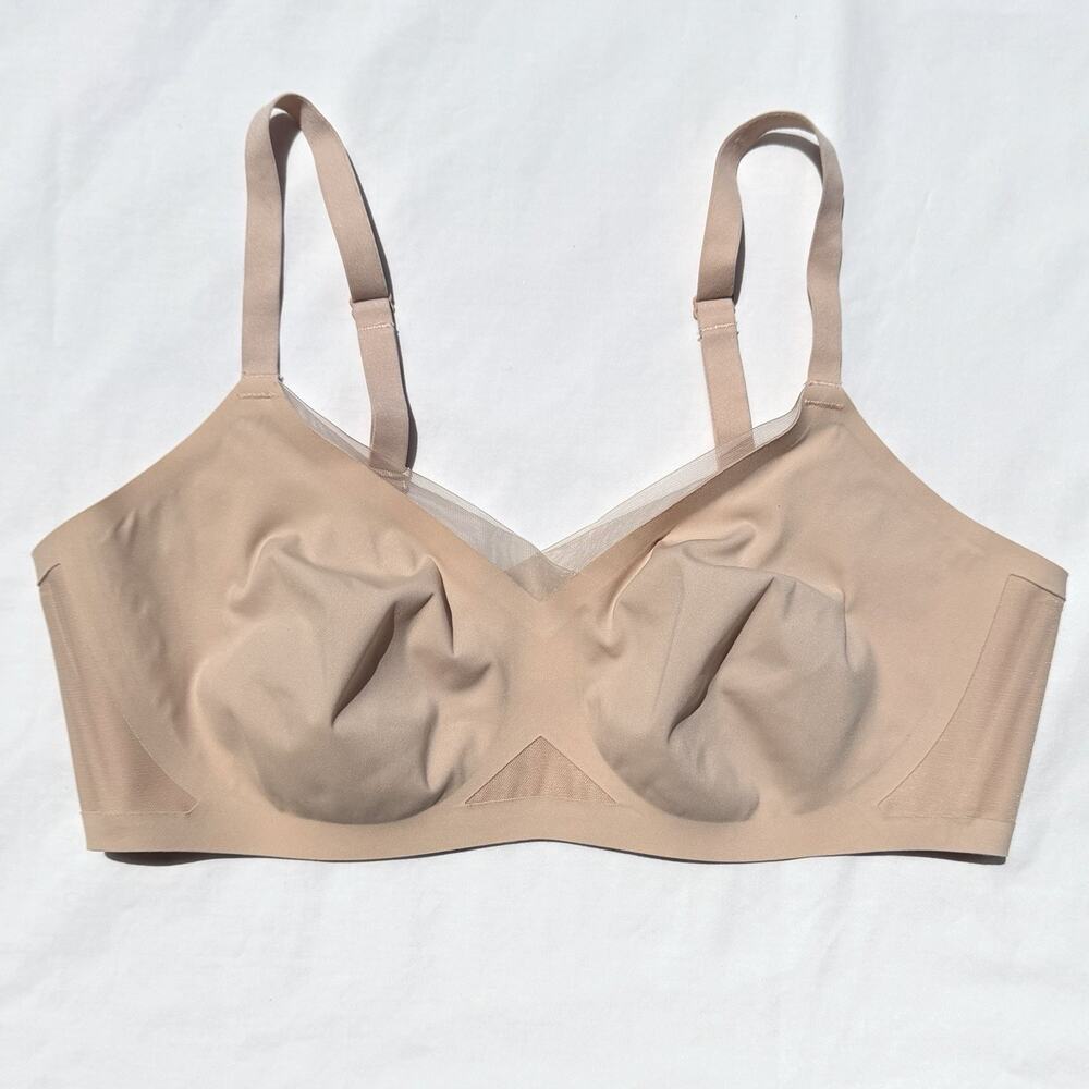 Honeylove Crossover Bra Wireless XL 36D 36DD Beige